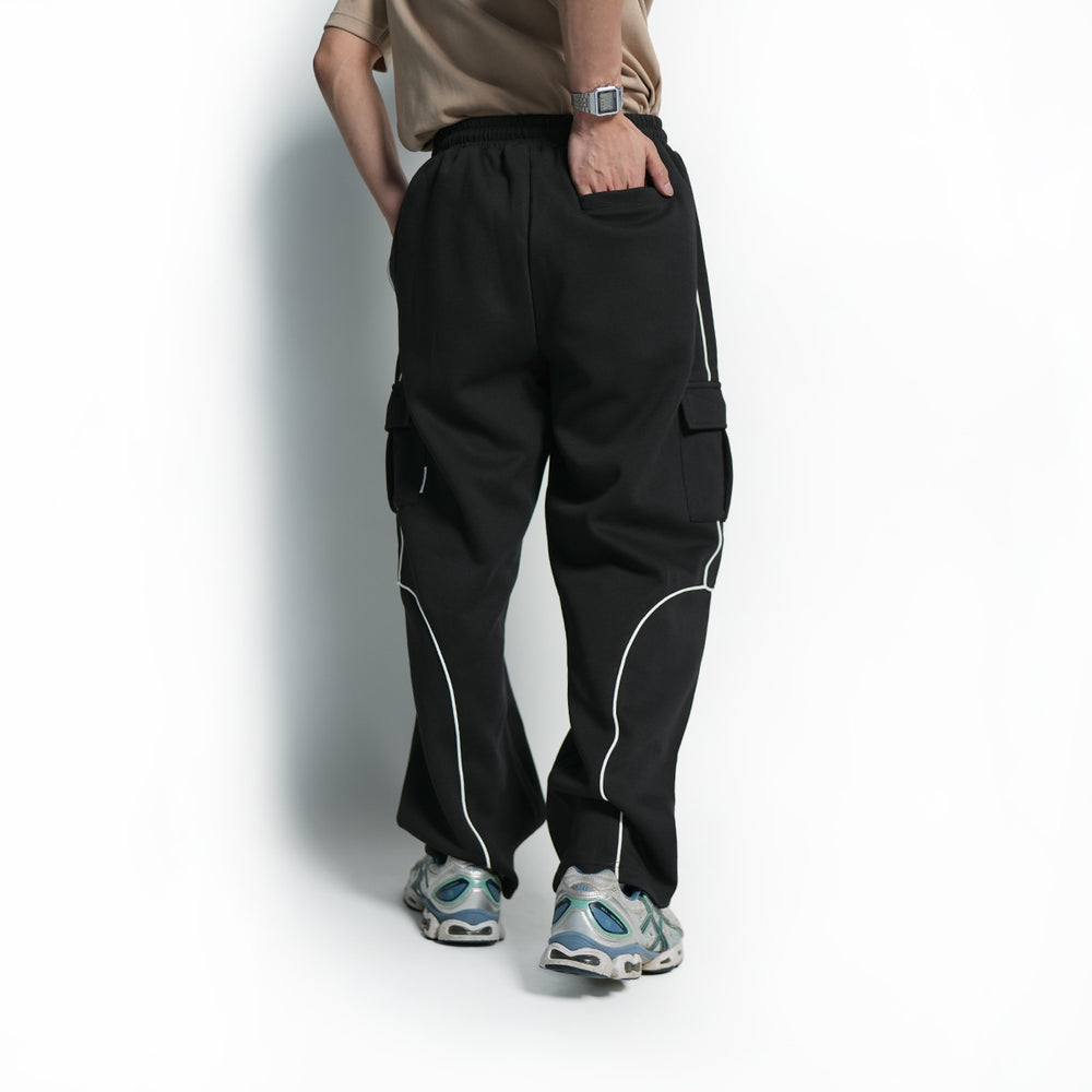 High Cultured Linear Stripes Long Cargo Pants - 153