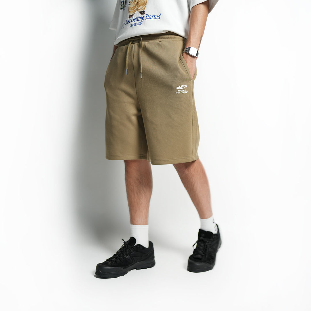 High Cultured Easy Wide Short Sweat Pants - 117