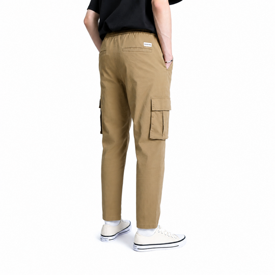 Elastic Cargo Cropped Pants - 139