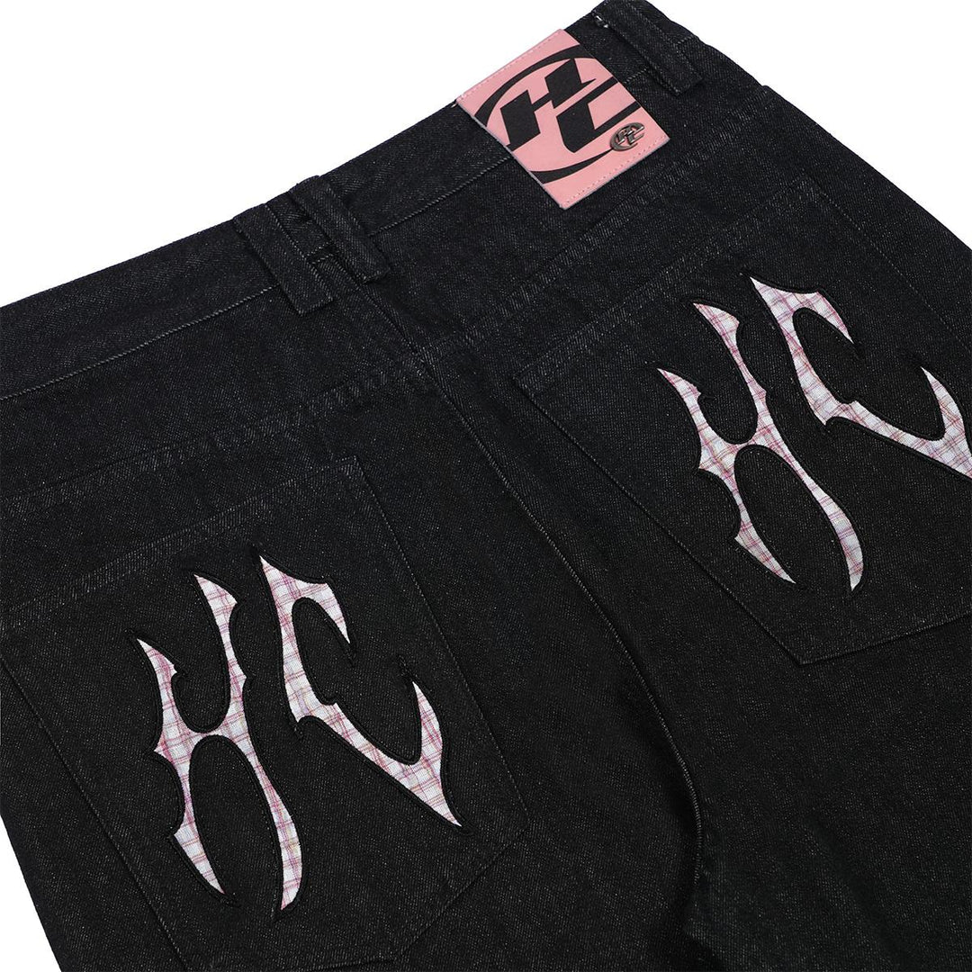 HIGH CULTURED Patchwork Atelier Raw Denim Loose Long Jeans - 98