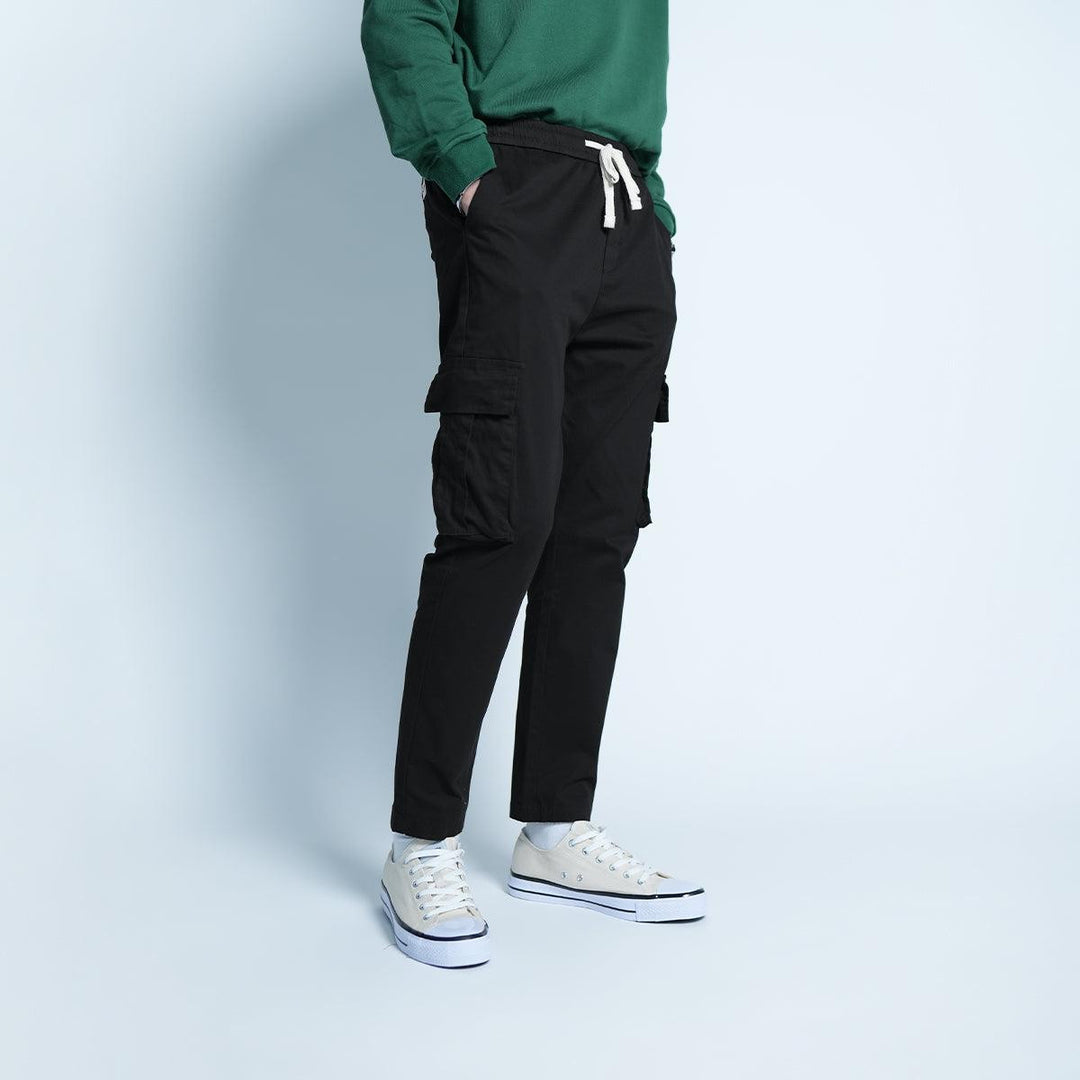 Elastic Cargo Cropped Pants - 139