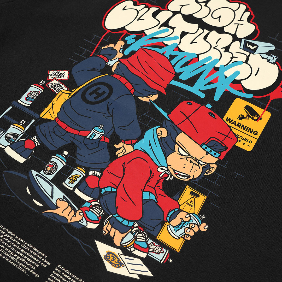 HIGH CULTURED X KATUN Street Graffiti Tee - 1159