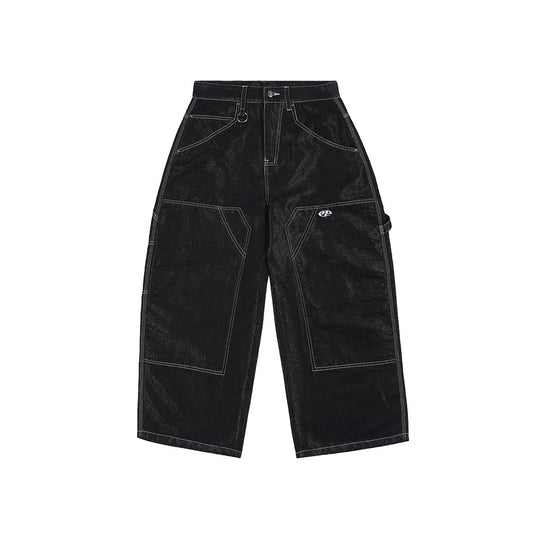 HIGH CULTURED Silver Arashi Raw Denim Baggy Long Jeans - 96