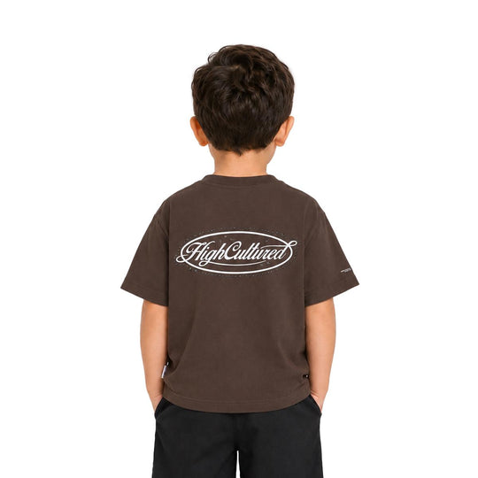 HIGH CULTURED Script Logo Studded Kids Tee - 0024