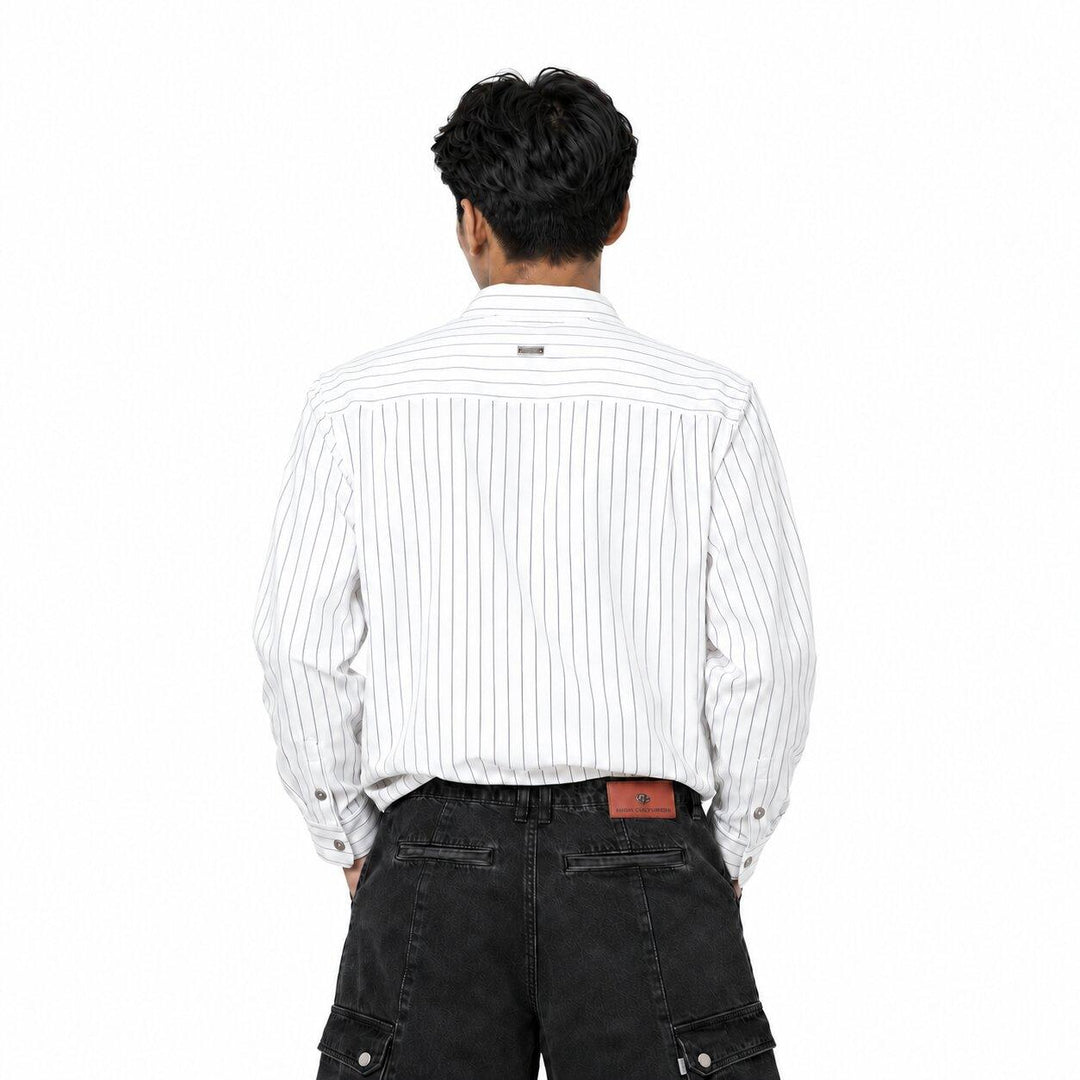 HIGH CULTURED Heritage Script Oxford Long Sleeve Shirt - 272