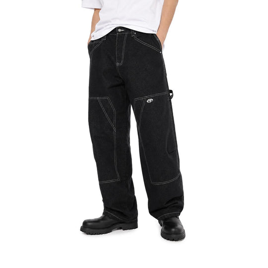 HIGH CULTURED Silver Arashi Raw Denim Baggy Long Jeans - 96