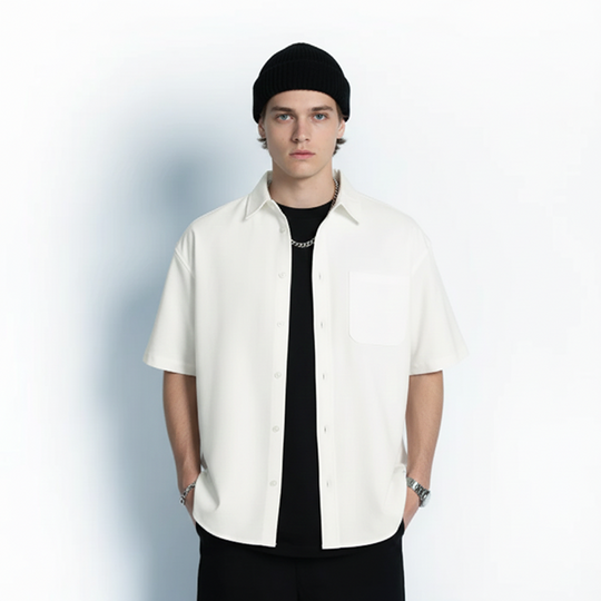 High Cultured Relaxed Short Sleeve Shirt with Pocket - 77