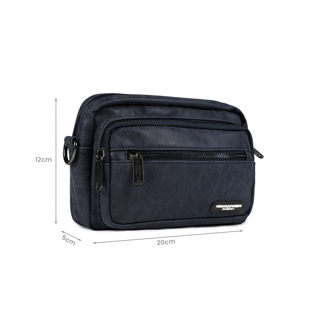 Aged Leather Cross Body Shoulder Bag - 80
