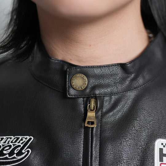 HC x Art Of Speed Leather Biker Jacket - 138