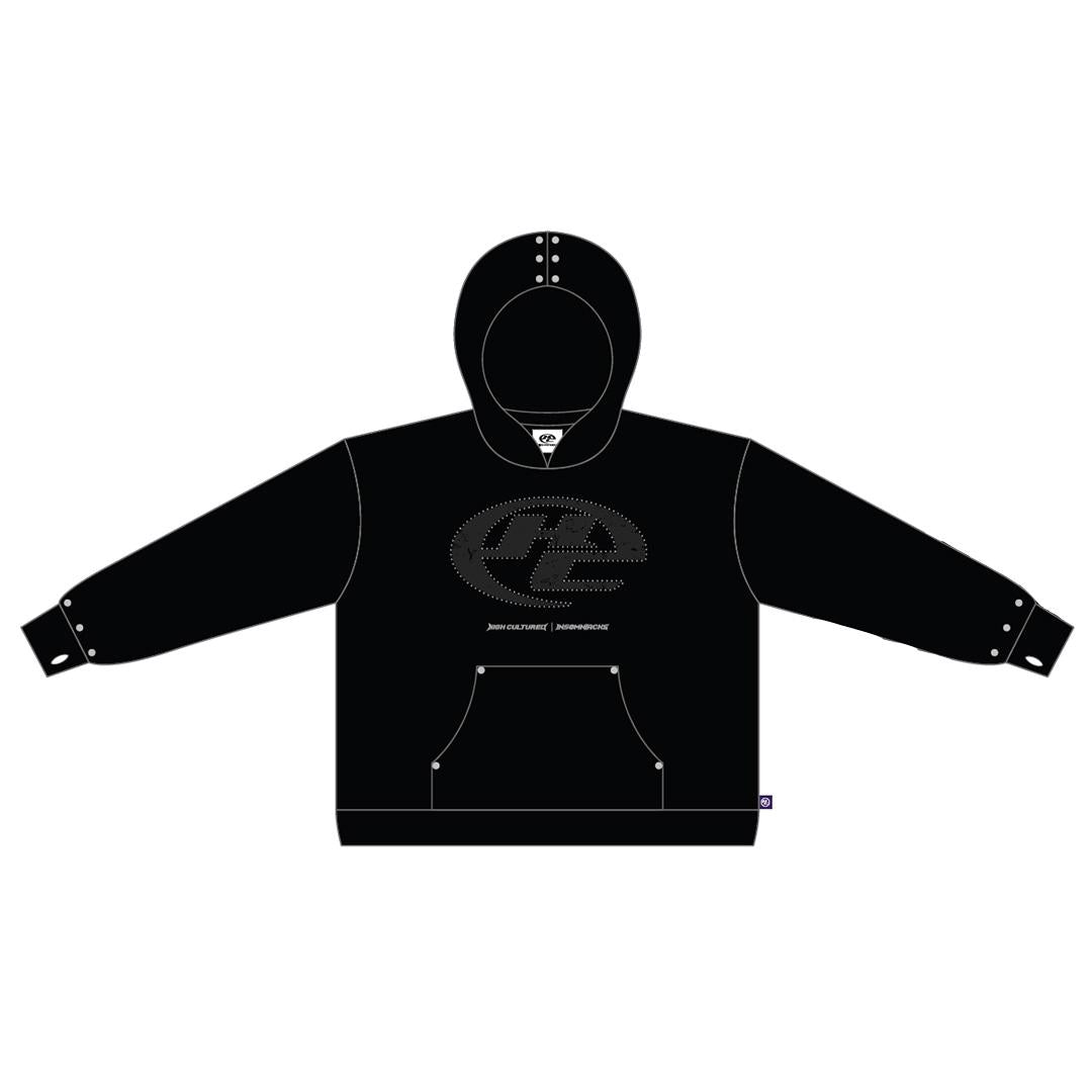 HIGH CULTURED X INSOMNIACKS Studded Star Boxy Hoodie Sweater - 258