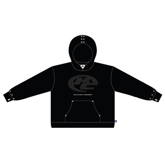 HIGH CULTURED X INSOMNIACKS Studded Star Boxy Hoodie Sweater - 258