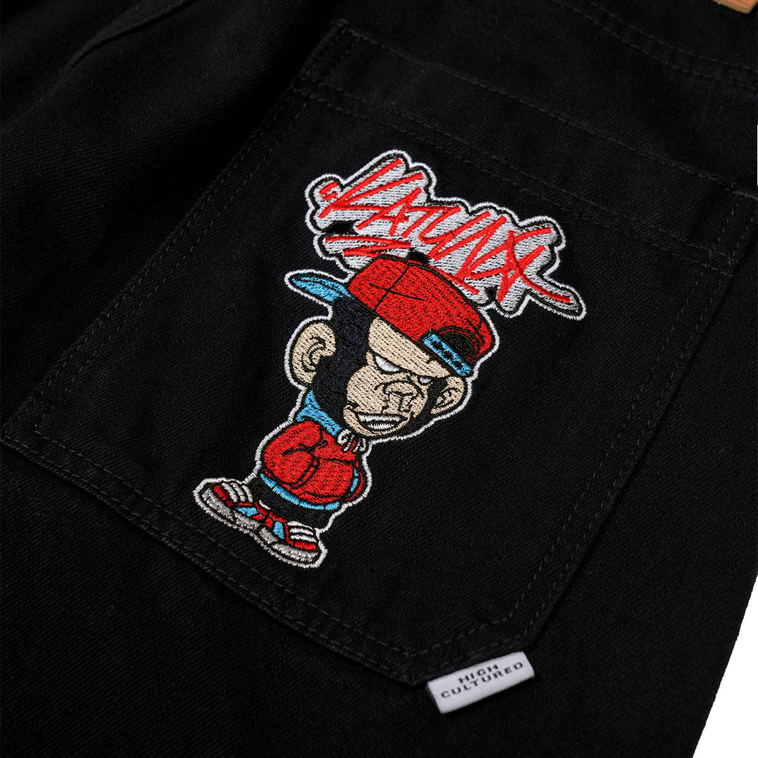 HIGH CULTURED X KATUN Street Graffiti Baggy Long Jeans - 97