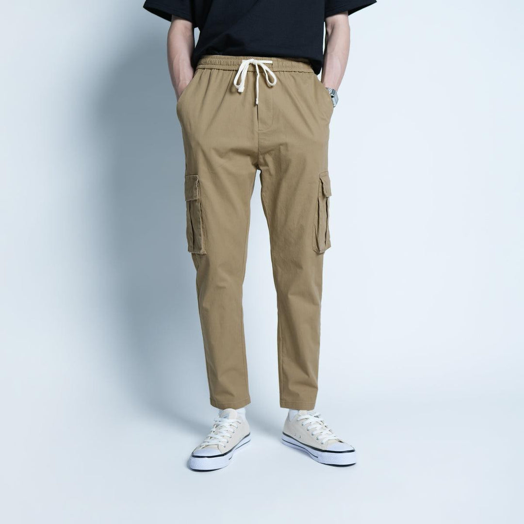 Elastic Cargo Cropped Pants - 139