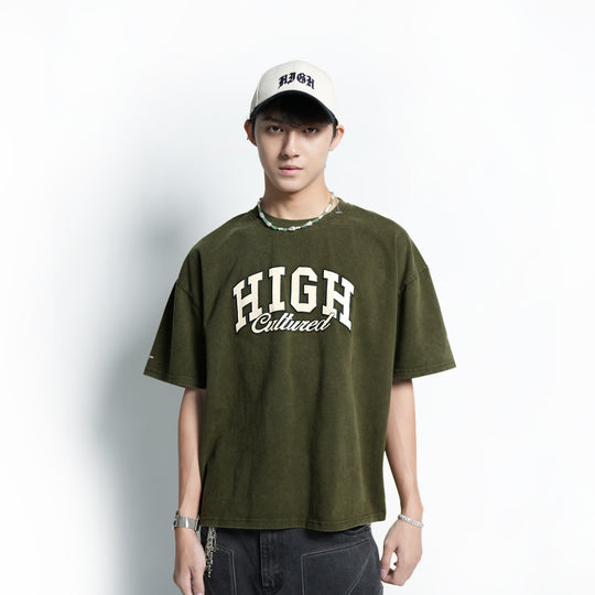 High Cultured Classic Arch Logo Washed Boxy Tee - 1134