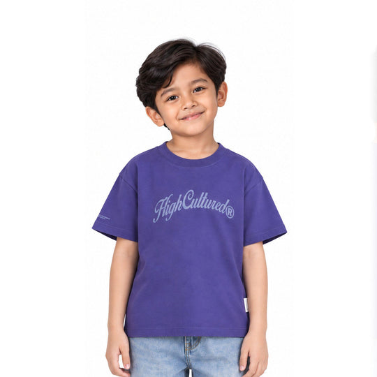 HIGH CULTURED Retro Script Kids Tee - 0027