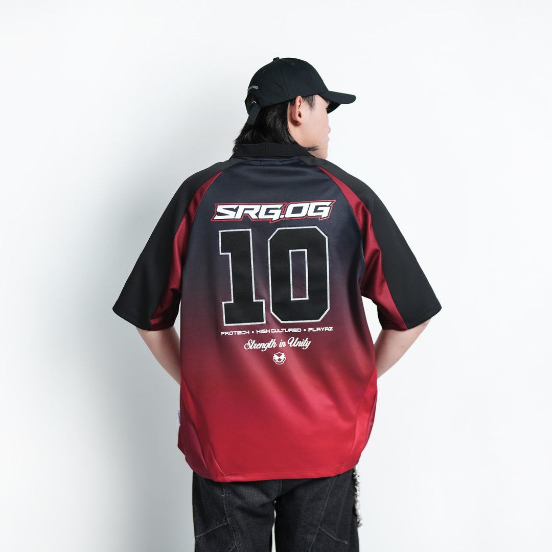 HIGH CULTURED x SRG.OG x PROTECH x PLAYAZ "Fearless Giants" Jersey Polo Tee - 154