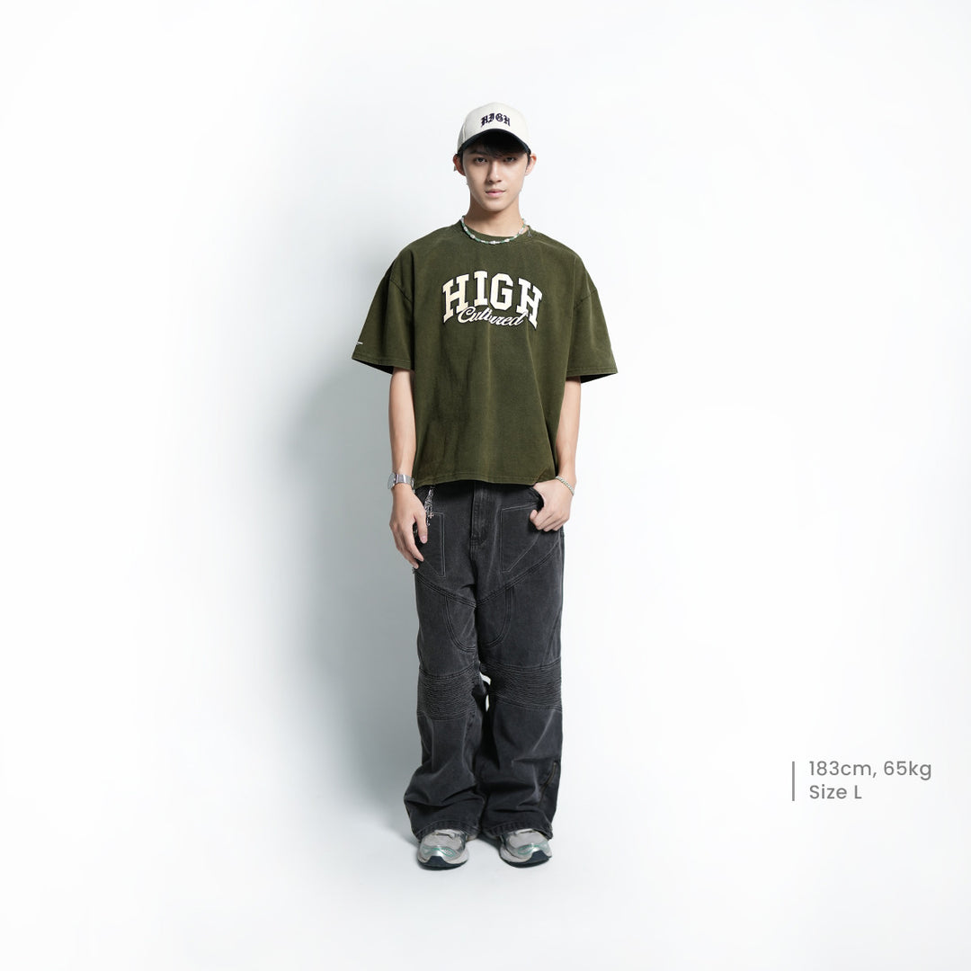 High Cultured Classic Arch Logo Washed Boxy Tee - 1134