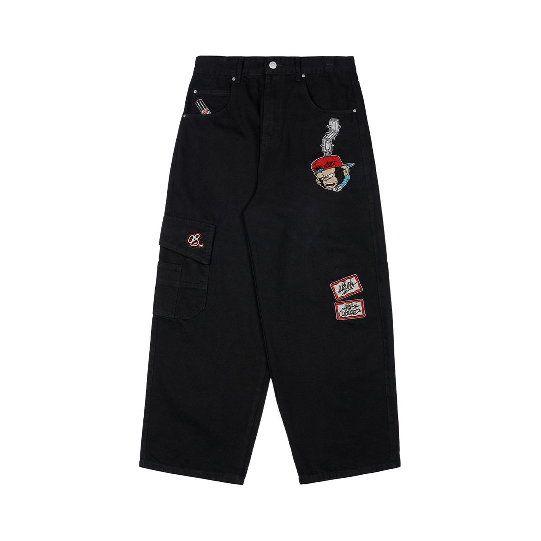 HIGH CULTURED X KATUN Street Graffiti Baggy Long Jeans - 97