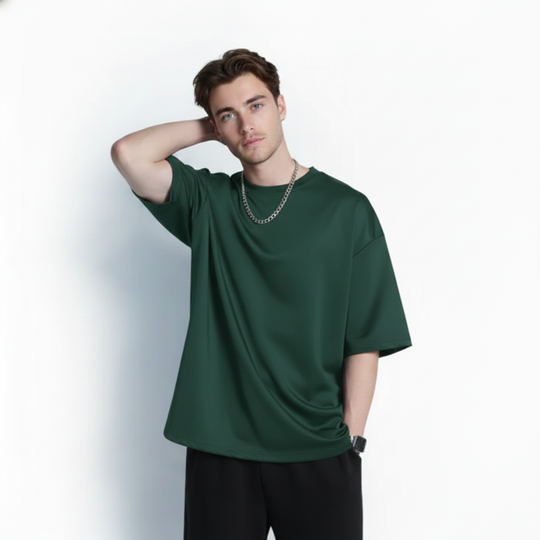 Hugh Space Cotton Loose Tee - 1023