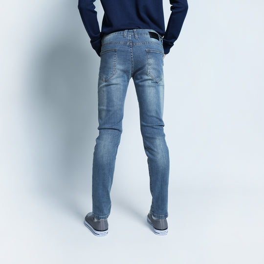 Slim-Fit Medium Distressed Ripped Long Jeans - 84