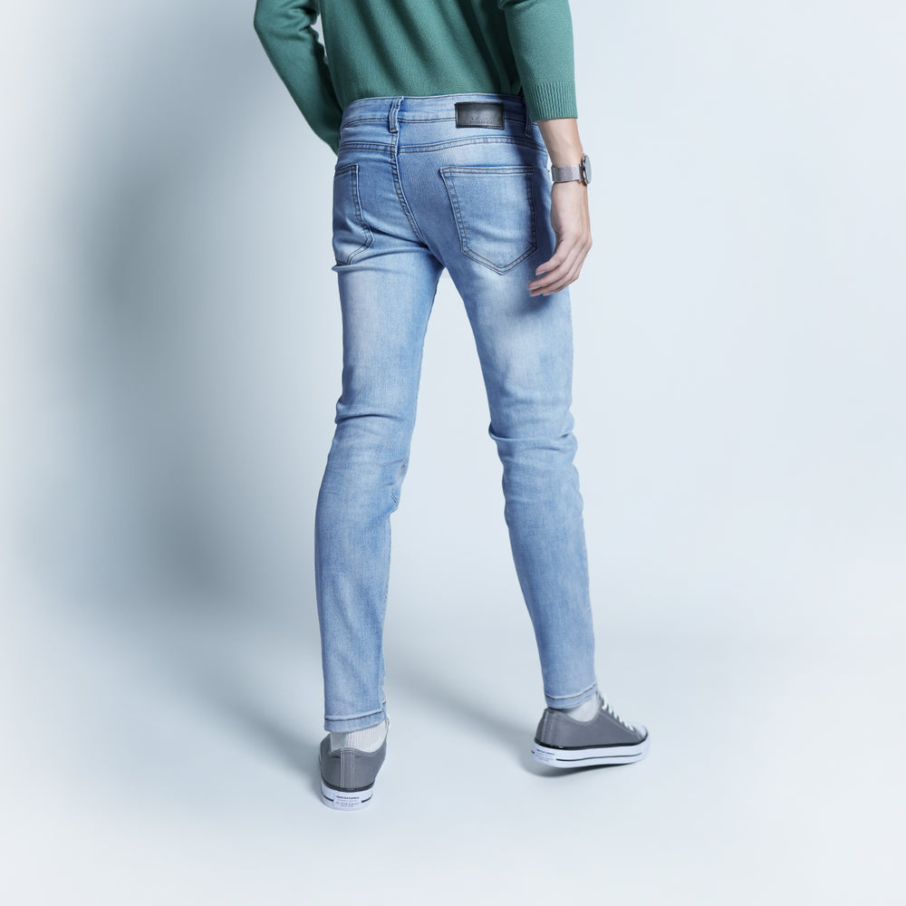 Slim-Fit Distressed Denim Jeans - 89