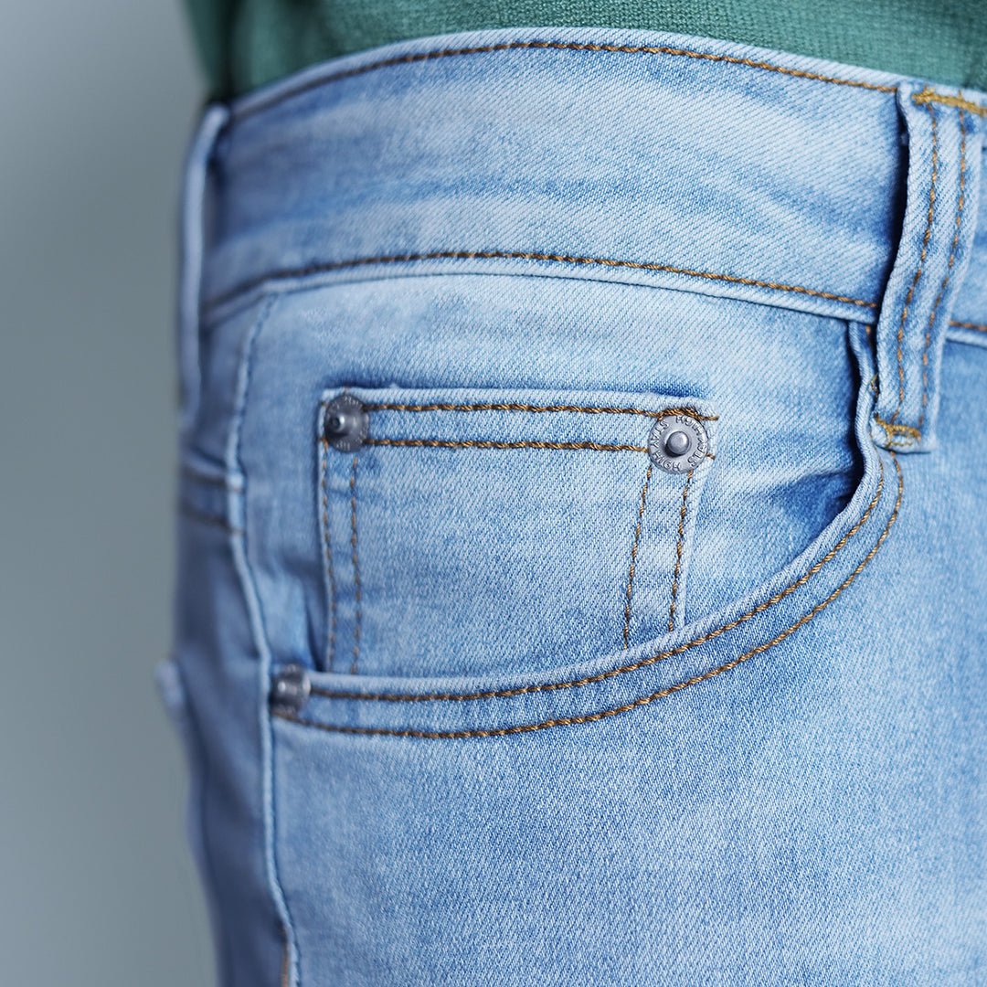 Slim-Fit Distressed Denim Jeans - 89