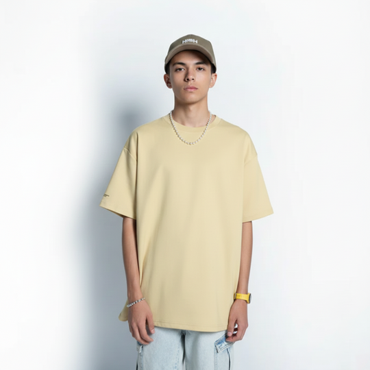 Hugh Space Cotton Loose Tee - 1023