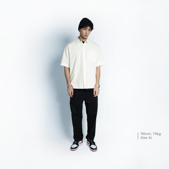 High Cultured Relaxed Short Sleeve Shirt with Pocket - 77