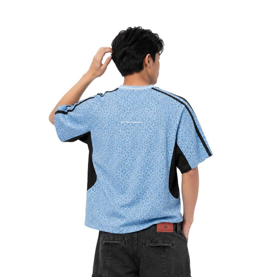 HIGH CULTURED Leopard League Boxy Jersey Tee - 1204