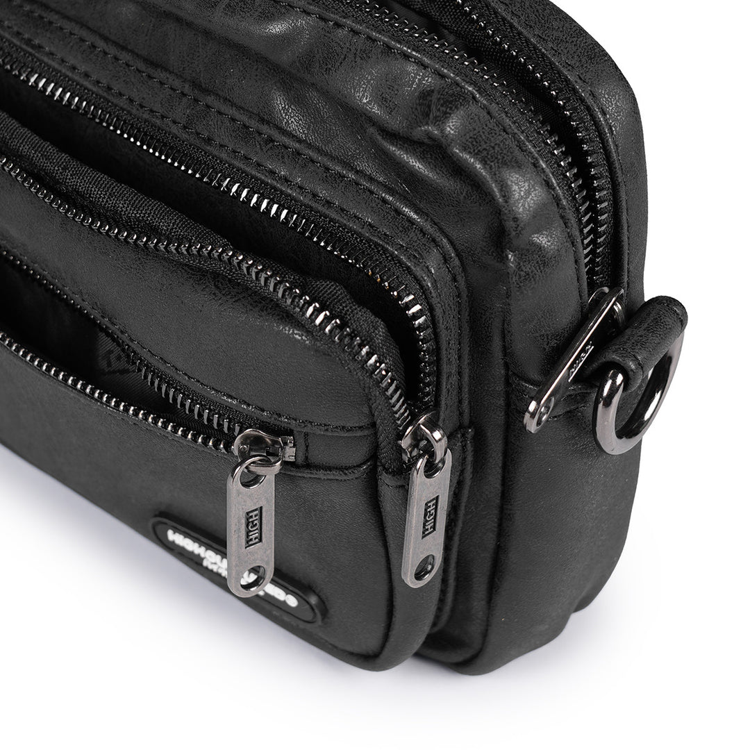 Aged Leather Cross Body Shoulder Bag - 80