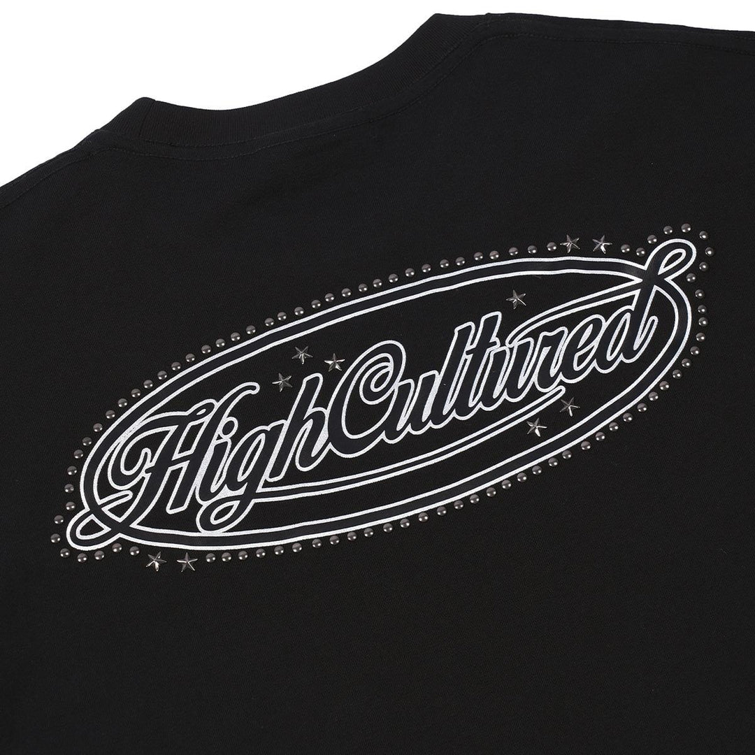 HIGH CULTURED Script Logo Studded Kids Tee - 0024