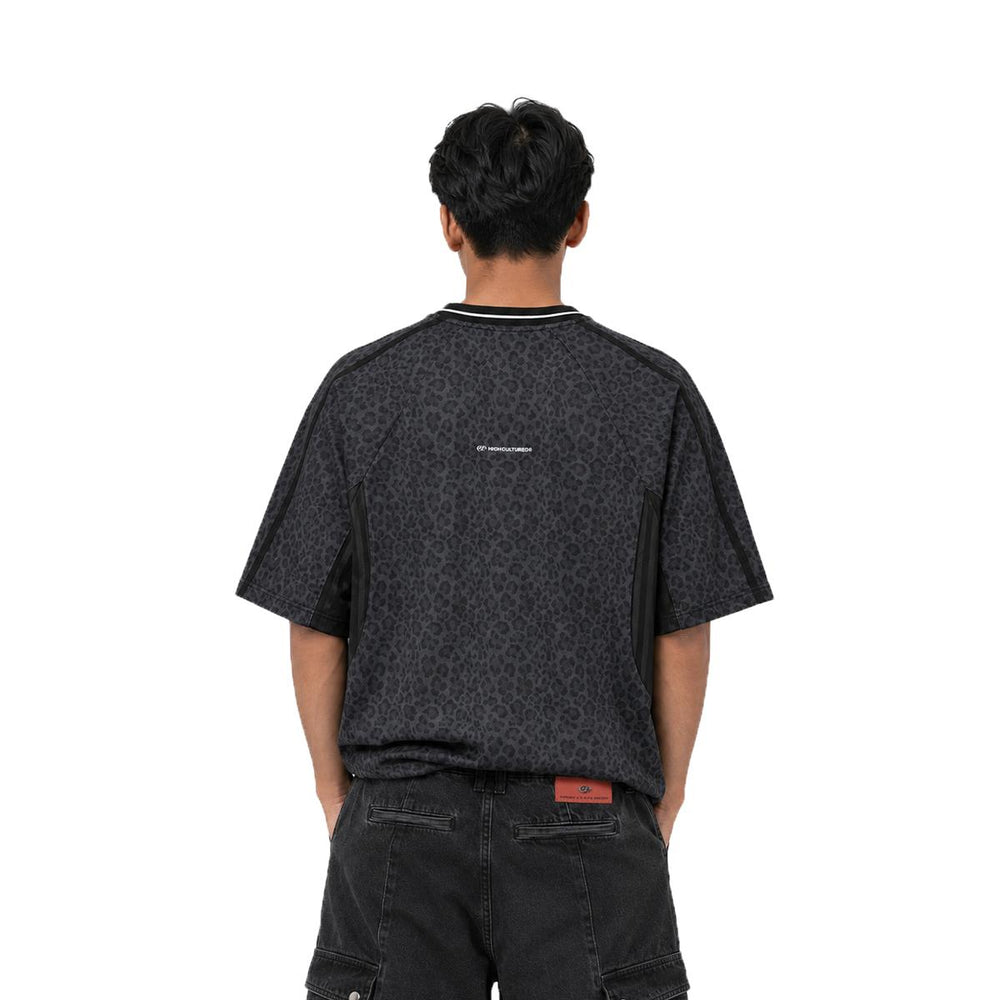 HIGH CULTURED Leopard League Boxy Jersey Tee - 1204