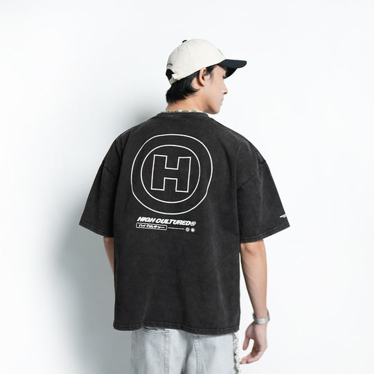 High Cultured Hyperion Logo Washed Boxy Tee - 1135