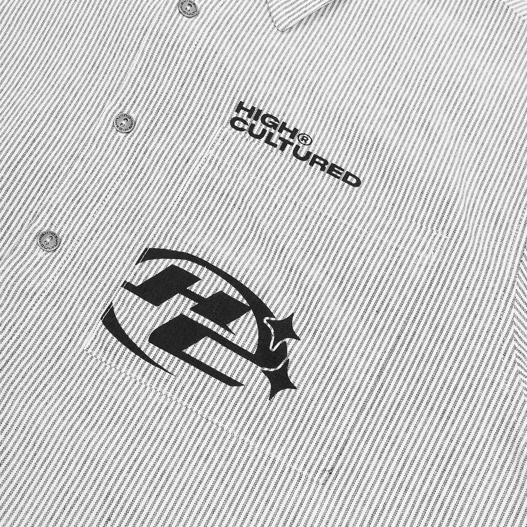 HIGH CULTURED Heritage Script Boxy Short Sleeve Shirt - 101
