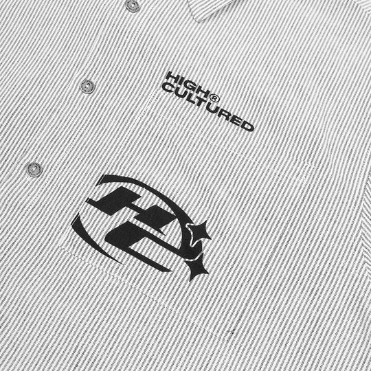 HIGH CULTURED Heritage Script Boxy Short Sleeve Shirt - 101