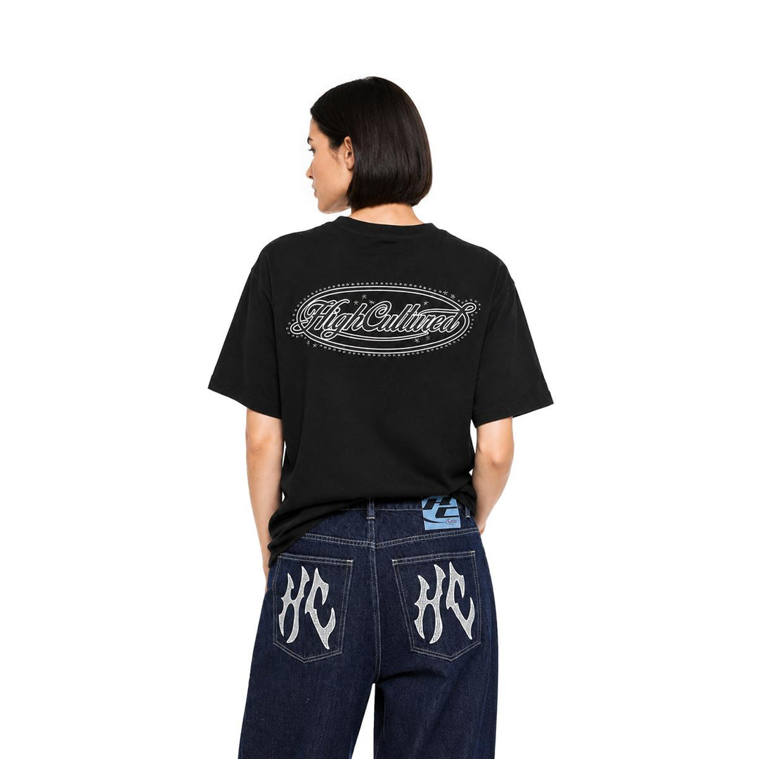 HIGH CULTURED Script Logo Studded Tee - 1194
