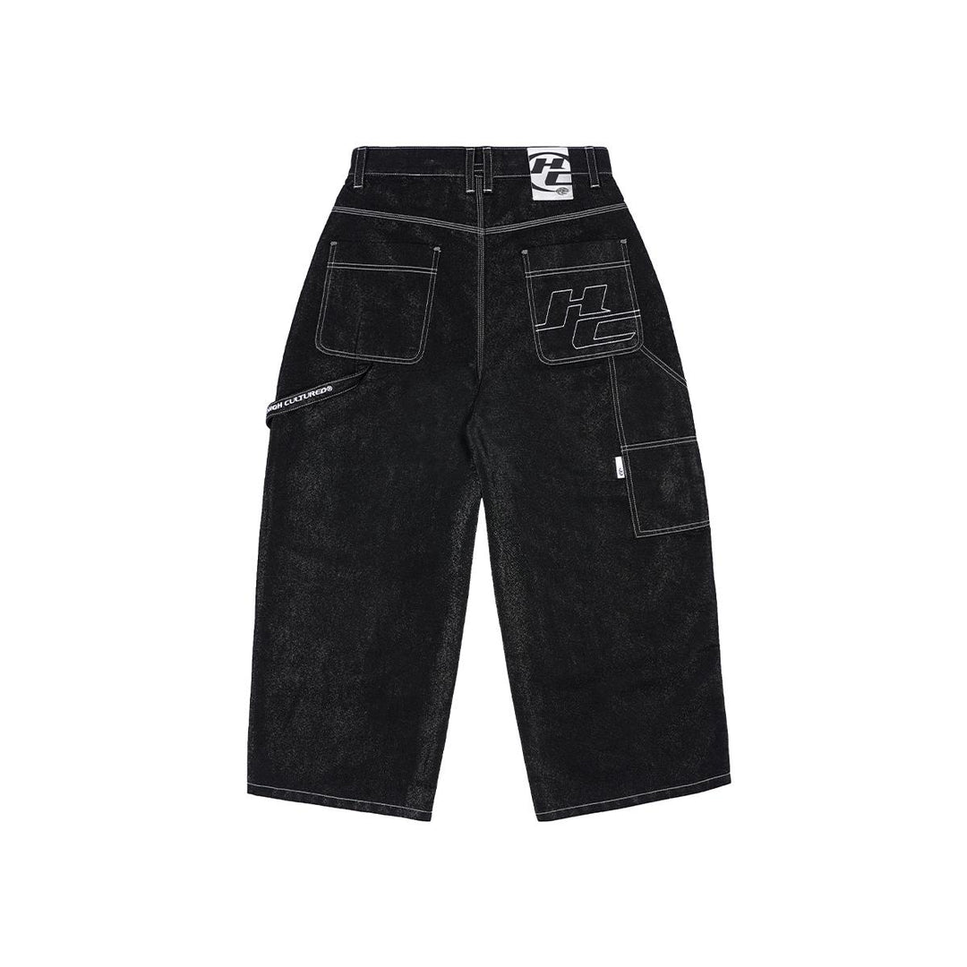 HIGH CULTURED Silver Arashi Raw Denim Baggy Long Jeans - 96