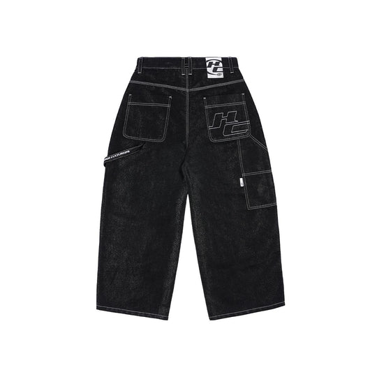 HIGH CULTURED Silver Arashi Raw Denim Baggy Long Jeans - 96