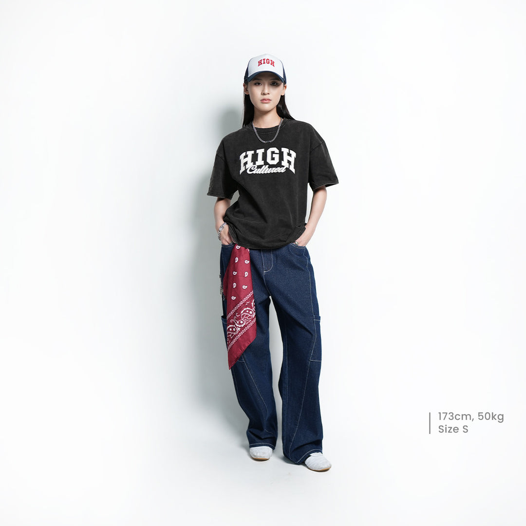 High Cultured Classic Arch Logo Washed Boxy Tee - 1134