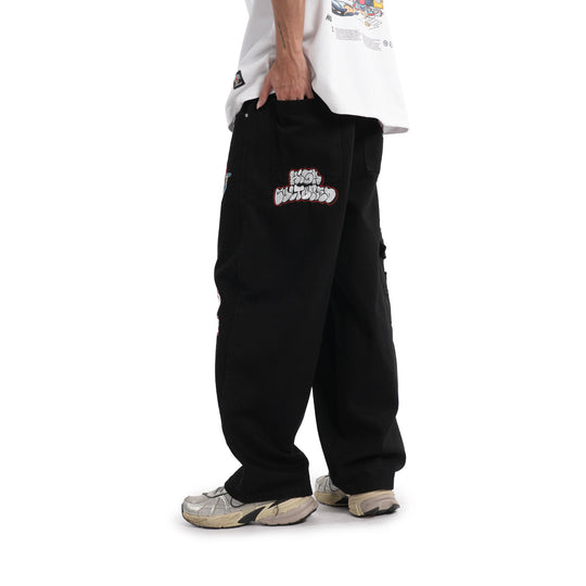 HIGH CULTURED X KATUN Street Graffiti Baggy Long Jeans - 97