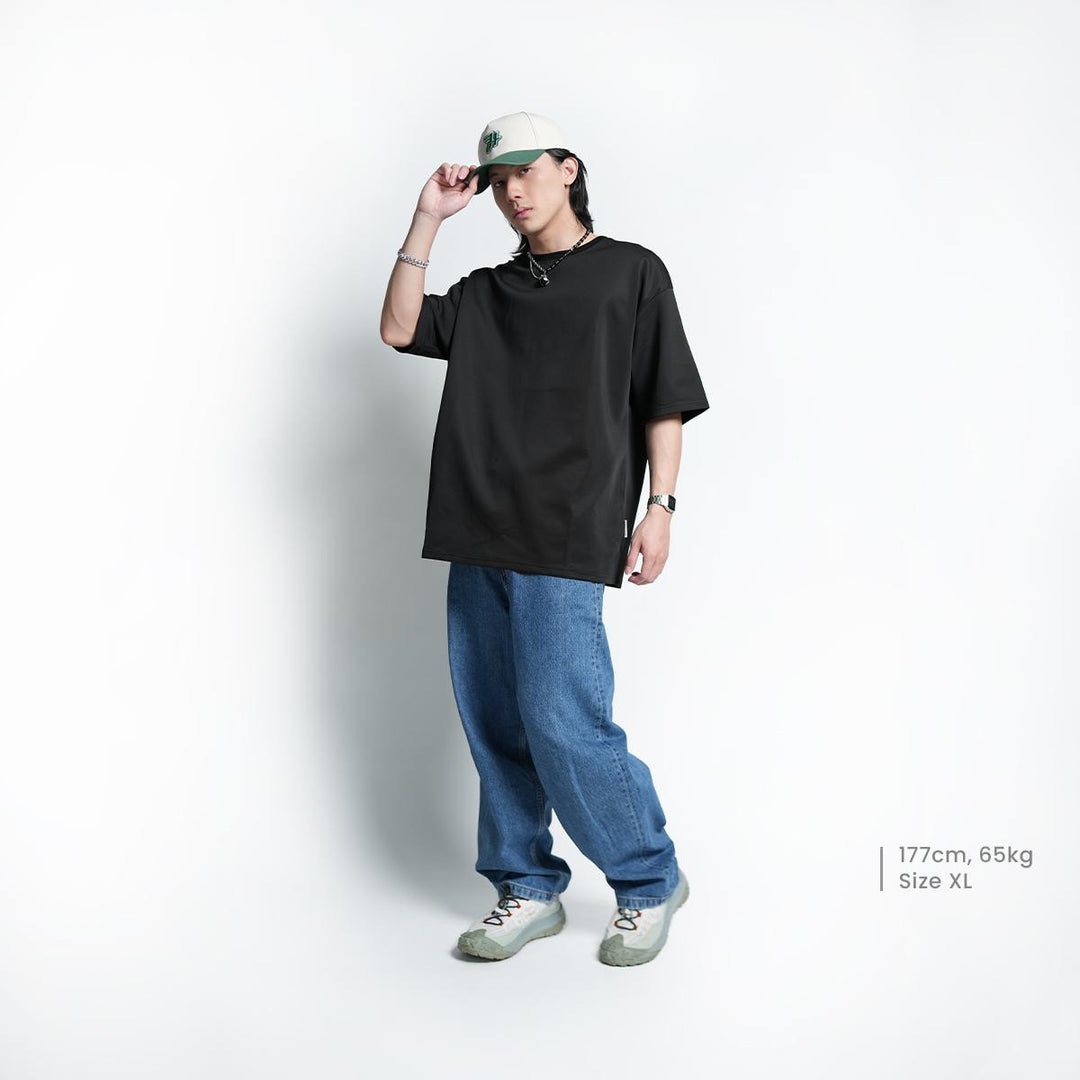 Hugh Space Cotton Loose Tee - 1023