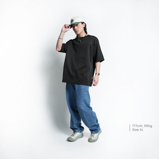 Hugh Space Cotton Loose Tee - 1023