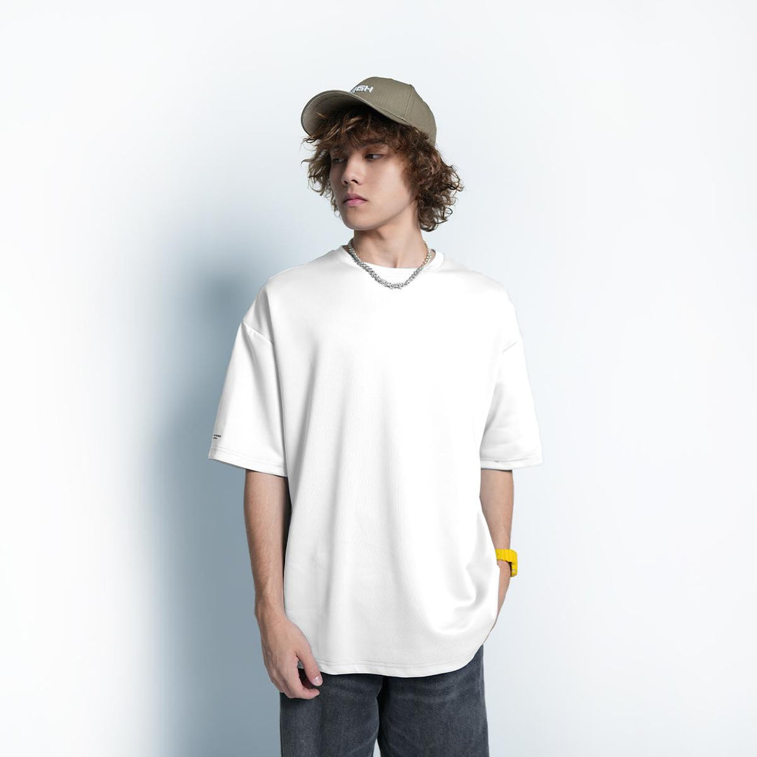 Hugh Space Cotton Loose Tee - 1023