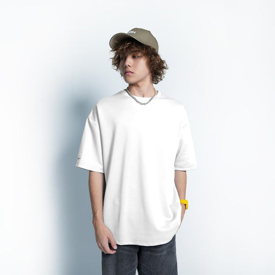 Hugh Space Cotton Loose Tee - 1023