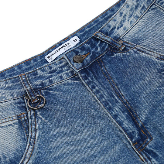 Heritage Script Washed Baggy Long Jeans - 99
