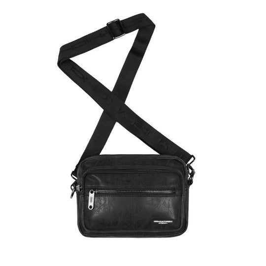 Aged Leather Cross Body Shoulder Bag - 80