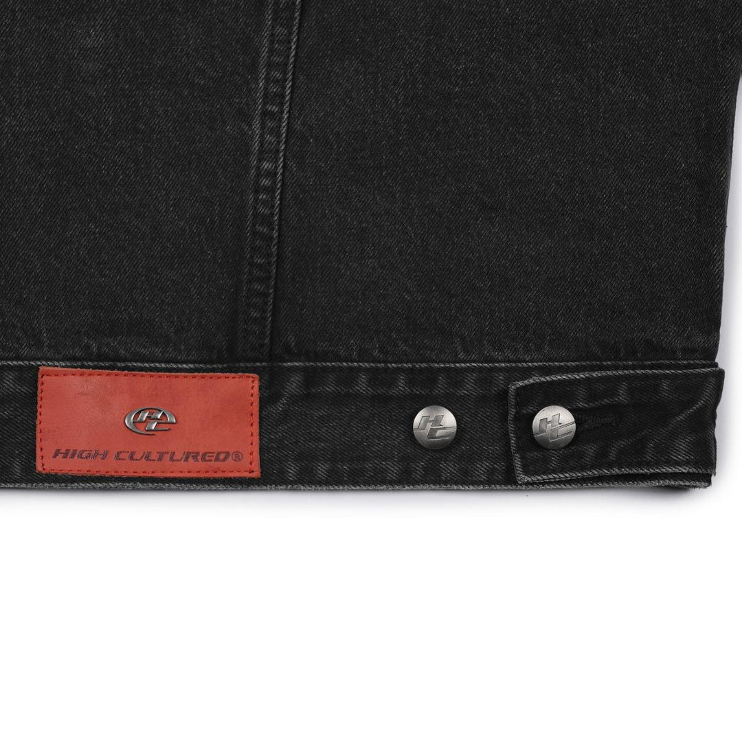 HIGH CULTURED Washed Denim Trucker Jacket - 155