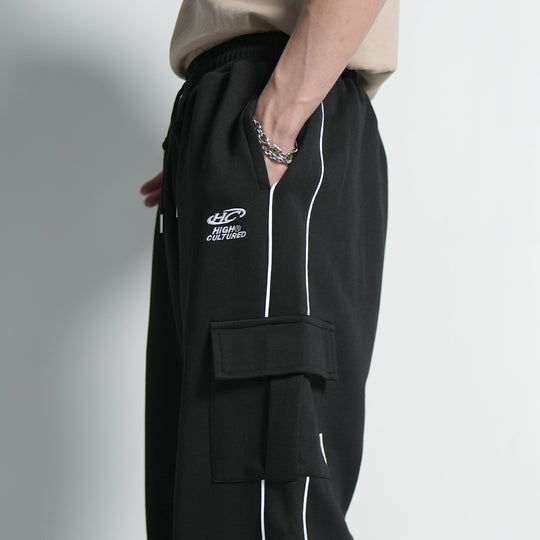 High Cultured Linear Stripes Long Cargo Pants - 153