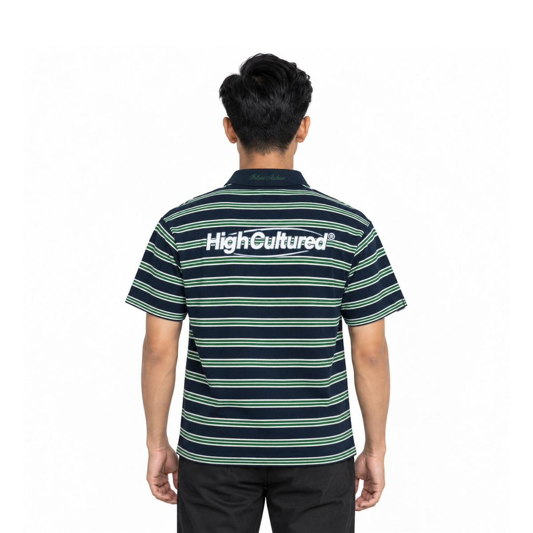 Street Era Metro Striped Boxy Collar Tee - 147