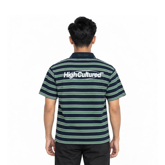 Street Era Metro Striped Boxy Collar Tee - 147